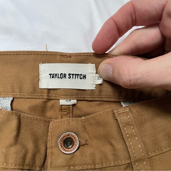 Taylor Stitch The Slim Foundation Pant in Organic Khaki size 33 - Picture 3 of 5